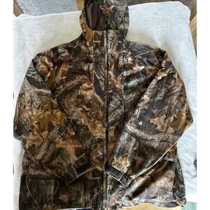 Cabelas Men's XL Gore-Tex Outerwear Hooded Jacket Full Zip Pockets Camouflage